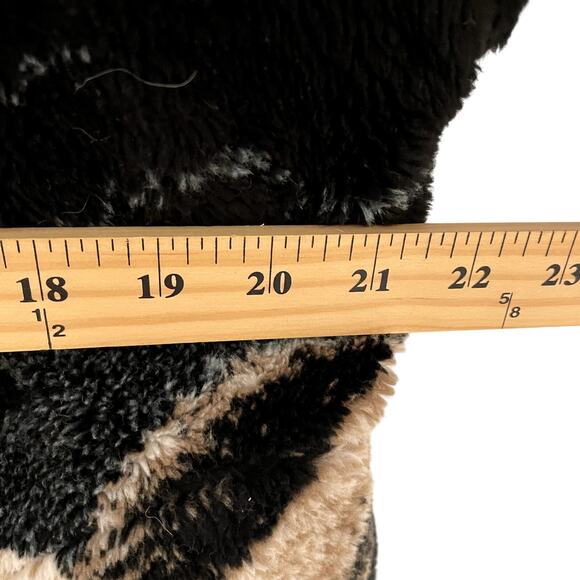 Vintage Mazmania Fleece Full Zip Horses Black Brown S USA 90s - Picture 8 of 9